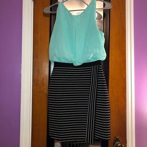 Teal Dress w/ Tight Skirt